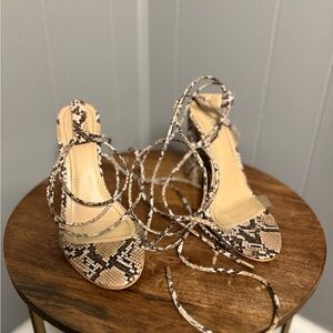 Snakeskin Strappy Women's Heels